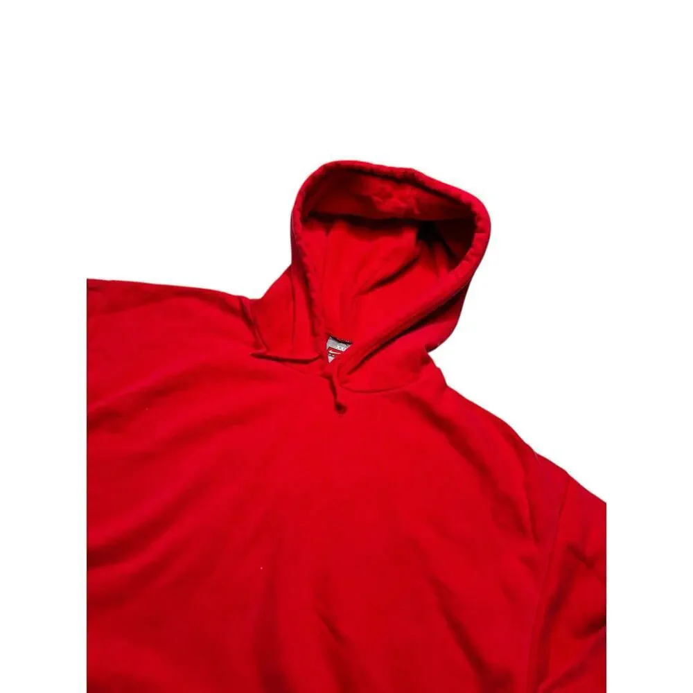 Vintage 90s Y2K Nike Center Swoosh red Men's Hoodie XXL Made in USA Retro baggy‎